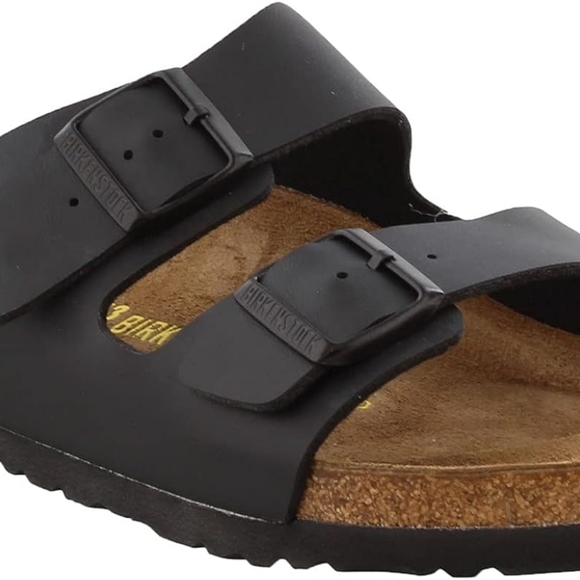 Birkenstock Men's Arizona Birko Flor Sandals, Black 43 M, Regular Width - Picture 3 of 14